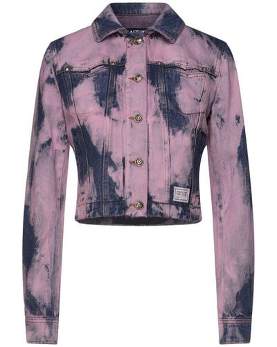 Versace Jeans Couture Manteau en jean - Violet