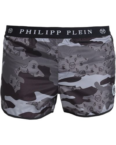 Swim shorts & swimming trunks Philipp Plein - Tattoo Monogram swim shorts -  MMT0303PTE003N01