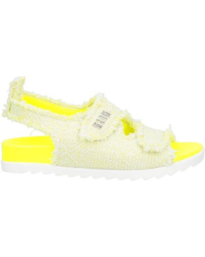 MSGM Sandals Textile Fibres - Yellow