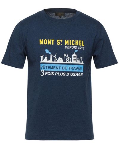Le Mont St Michel T-shirt - Blu