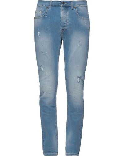 Frankie Morello Pantalon en jean - Bleu
