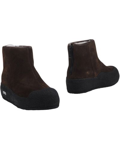 Bally Dark Ankle Boots Calfskin, Shearling - Black
