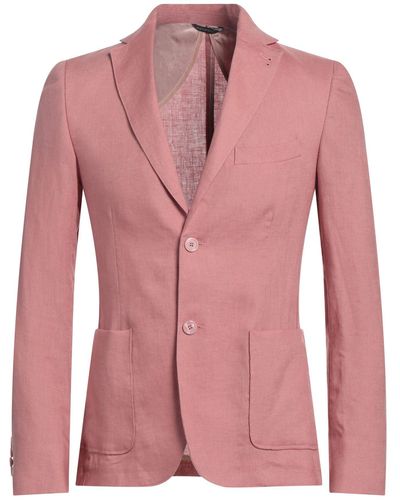 Grey Daniele Alessandrini Suit Jacket - Pink