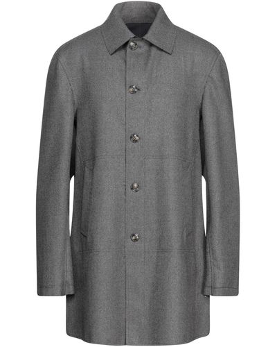 Barba Napoli Overcoat & Trench Coat - Gray