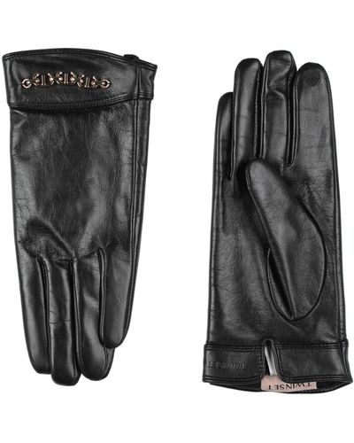 Twin Set Gloves Sheepskin - Black