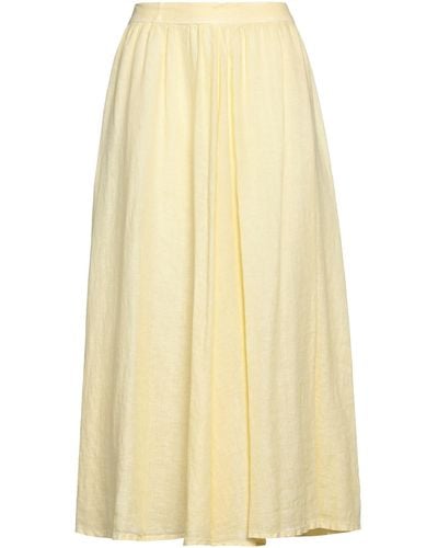 120% Lino Midi Skirt - Yellow