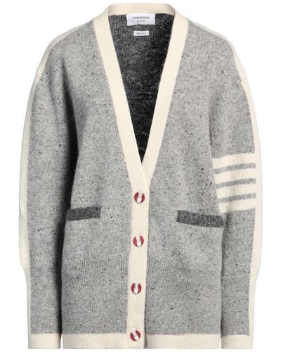 Thom Browne Cardigan Wool, Mohair Wool - Grey