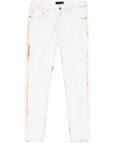 B-Used Pantaloni Jeans - Bianco