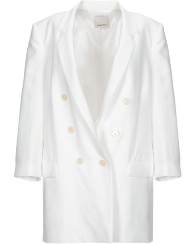 Pinko Overcoat & Trench Coat - White