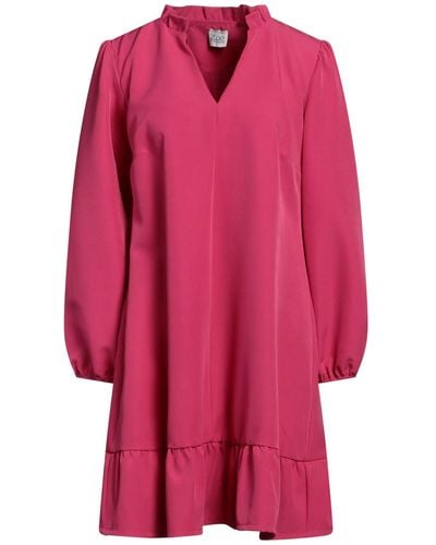 Zoe Fuchsia Mini Dress Polyester, Elastane - Pink