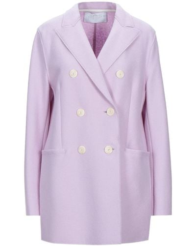 Harris Wharf London Overcoat & Trench Coat - Purple