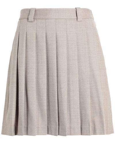 ARKET Khaki Mini Skirt Wool, Polyester, Elastane - Natural