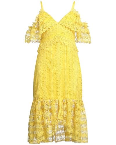 Three Floor Midi Dress - Yellow