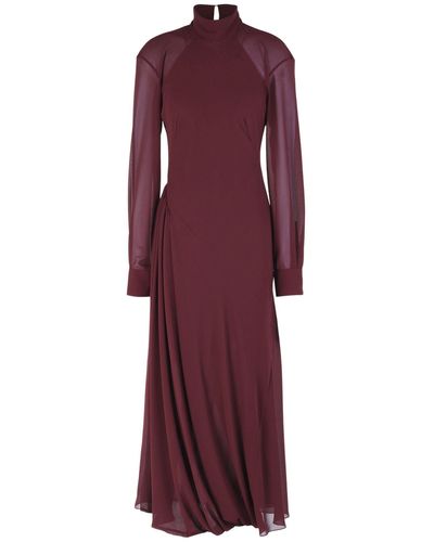 Victoria Beckham Asymmetric Twist Midi Dress - Purple