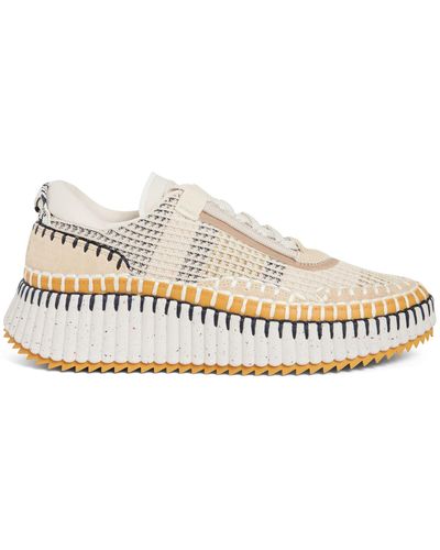 Chloé Sneakers Aus Mesh "nama" - Natur