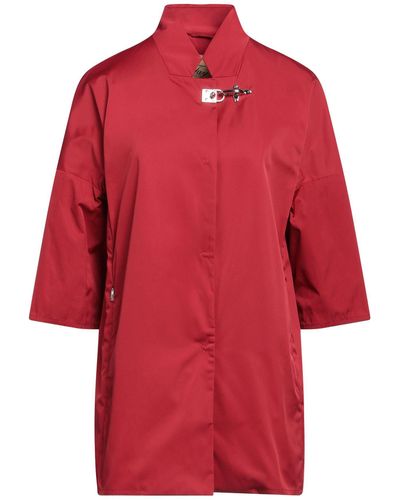Fay Overcoat & Trench Coat - Red