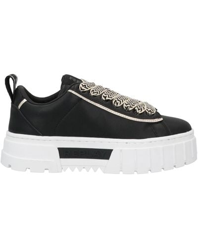 Replay Bring Print in White Black for Men | Lace Up Court Sneakers