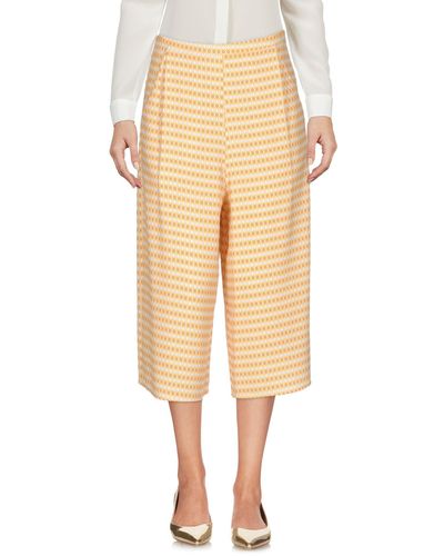 Silvian Heach Cropped Trousers - Yellow