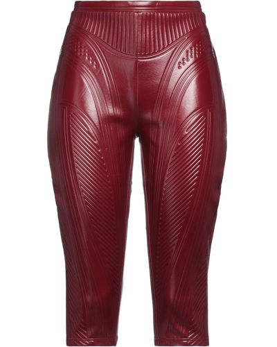 Mugler Cropped Trousers - Red