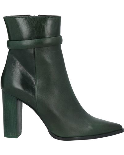 Zinda Emerald Ankle Boots Leather - Green