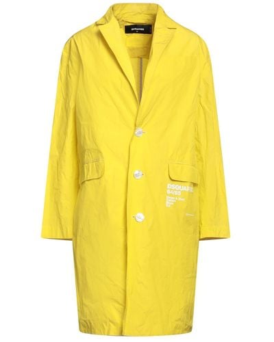 DSquared² Overcoat & Trench Coat - Yellow
