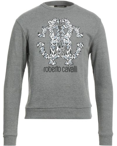 Roberto Cavalli Sweatshirt Cotton - Gray