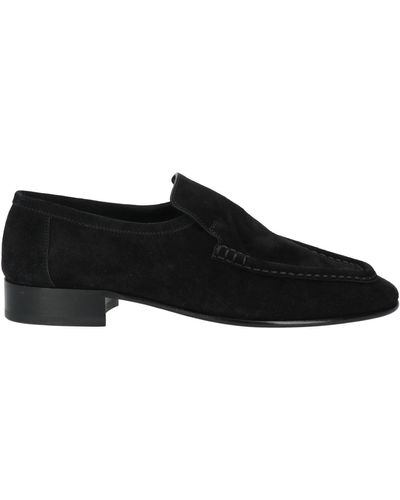 The Row Loafers Leather - Black