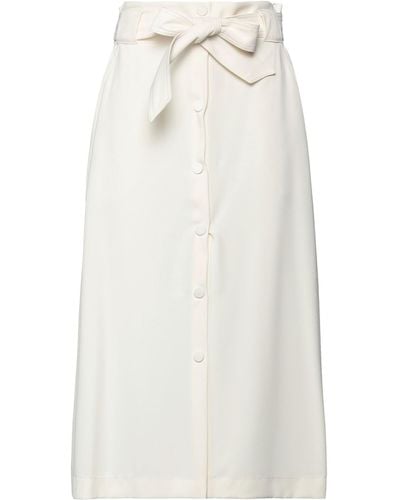 Marella Ivory Midi Skirt Polyester - White
