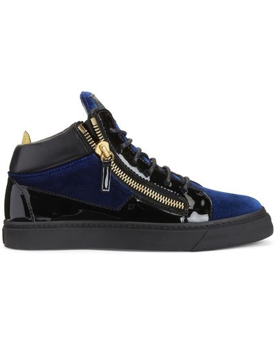 Giuseppe Zanotti Sneakers con pannelli a contrasto Kriss - Blu