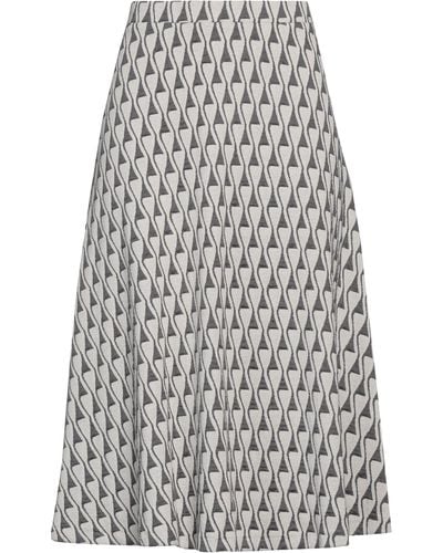 Niu Light Midi Skirt Viscose, Polyester, Cotton, Polyamide, Elastane - White