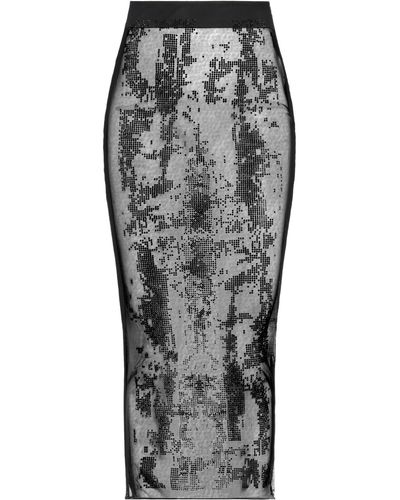 ANDREADAMO Midi Skirt Polyester - Gray