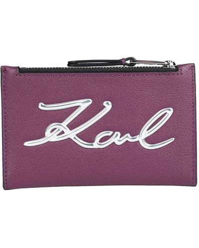 Karl Lagerfeld K/signature Bi-fold Wallet - Purple