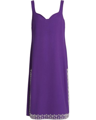 Rochas Midi Dress - Purple