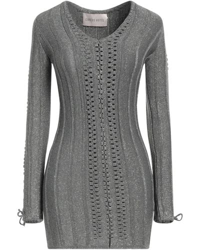 Circus Hotel Mini Dress Viscose, Polyamide, Metallic Fibre, Polyester - Grey