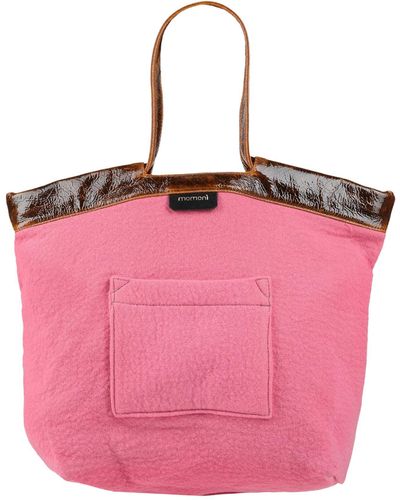 Momoní Handbag Wool, Polyamide, Cotton - Pink