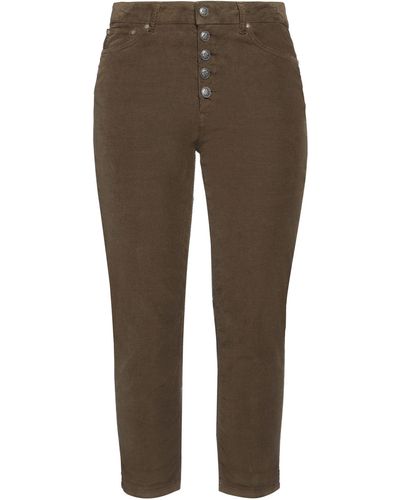 Dondup Military Trousers Cotton, Lyocell, Elastane - Brown
