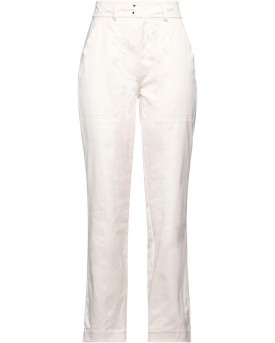Tom Ford Ivory Trousers Cotton, Viscose, Elastane - White