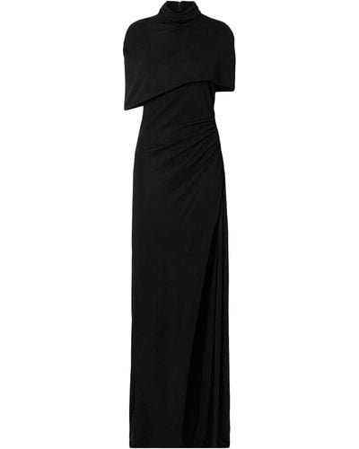 Brandon Maxwell Cape-effect Draped Stretch Jersey Gown - Black