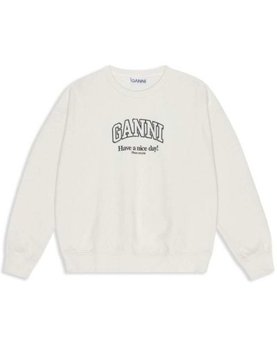 Ganni Sweatshirt - Weiß