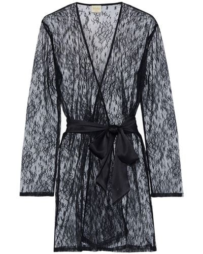 Myla Dressing Gown Or Bathrobe - Grey
