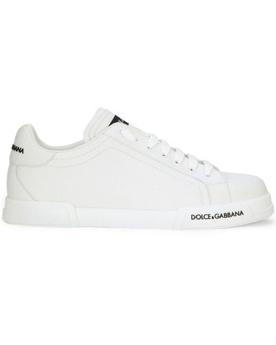 Dolce & Gabbana Zapatillas Portofino con logo - Blanco
