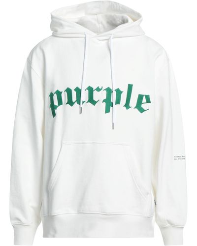 Purple Sweatshirt - White