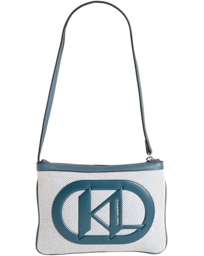 Karl Lagerfeld Shoulder Bag Polyurethane, Polyester, Cotton - Blue