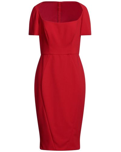 Rhea Costa Midi Dress - Red