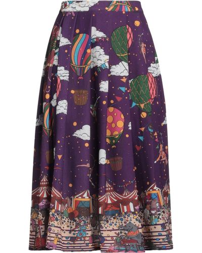 ALESSANDRO ENRIQUEZ Midi Skirt - Purple