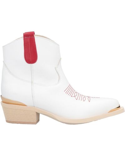 Manila Grace Ankle Boots - White