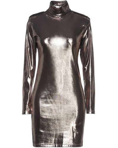 Marc Ellis Bronze Mini Dress Polyester, Elastane - Gray