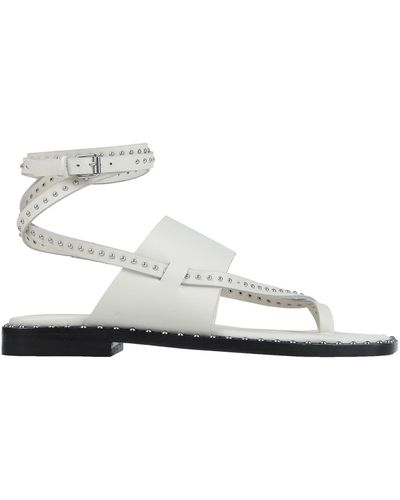 Ash Toe Strap Sandals - White