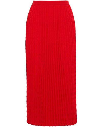 Victoria Beckham Midi Skirt - Red