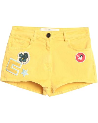 Elisabetta Franchi Denim Shorts - Yellow